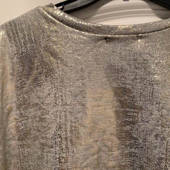 Poof! Metallic Gold Crop Top Large - Picture 7 of 8